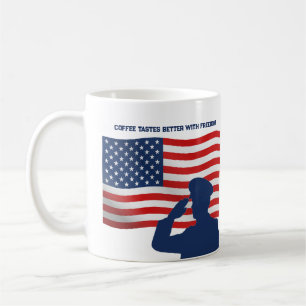 Gepersonaliseerde Veterans Day Mok Custom Name Mil