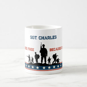 Gepersonaliseerde Veterans Day Mok Custom Name Mil