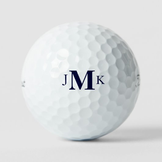 Gepersonaliseerde Vetgedrukte Marine Monogram Titl Golfballen (Voorkant)