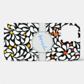 Gepersonaliseerde Vette moderne bloemen warme ombr Case-Mate iPhone Case (Achterkant (horizontaal))