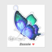 Gepersonaliseerde Vibrant Butterfly Sticker (Vel)