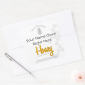 Gepersonaliseerde vierkante honing fles aangepaste sticker (Envelop)