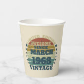 Gepersonaliseerde vijfenvijftig 55ste verjaardag papieren bekers (Voorkant)