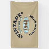 Gepersonaliseerde vijfenzeventig vintage 75ste ver spandoek (Verticaal)