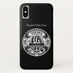 Gepersonaliseerde Viking in hart en nieren iPhone X Hoesje