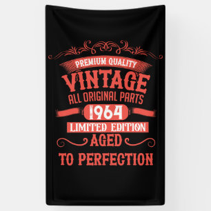 Gepersonaliseerde vintage 60ste verjaardagscadeaus spandoek