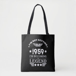 Gepersonaliseerde vintage 65e verjaardagscadeaus draagtas