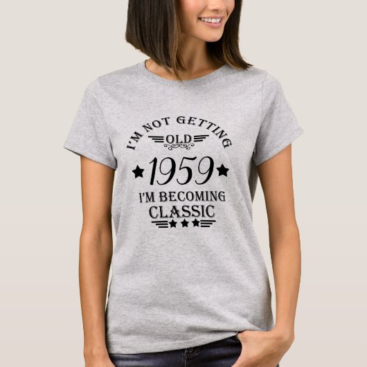 Gepersonaliseerde vintage 65e verjaardagscadeaus t-shirt (Voorkant)
