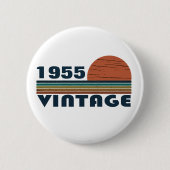 Gepersonaliseerde vintage 70ste verjaardag ronde button 5,7 cm (Voorkant)