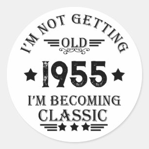 Gepersonaliseerde vintage 70ste verjaardag ronde sticker