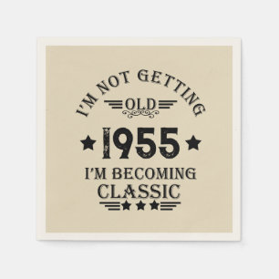 Gepersonaliseerde vintage 70ste verjaardag servet