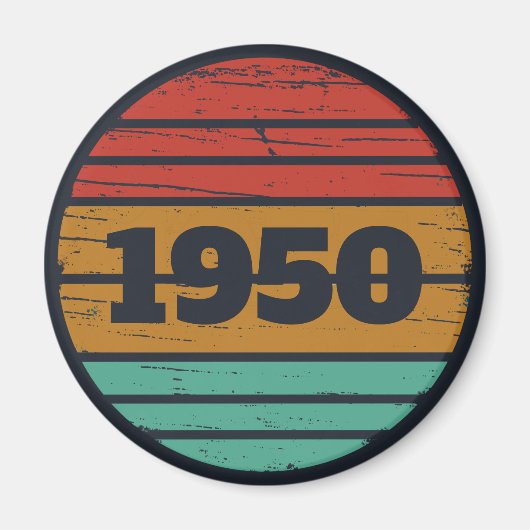 Gepersonaliseerde vintage 75e verjaardag magneet (Voorkant)