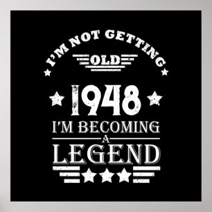 Gepersonaliseerde vintage 75e verjaardag poster