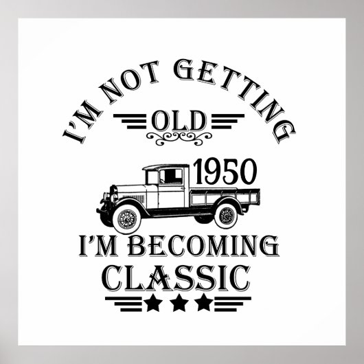 Gepersonaliseerde vintage 75e verjaardag poster (Voorkant)