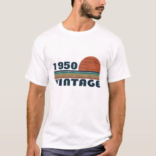 Gepersonaliseerde vintage 75e verjaardag t-shirt