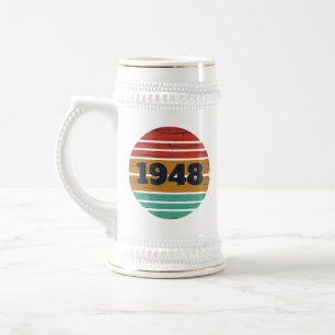 Gepersonaliseerde vintage 75ste verjaardag bierpul
