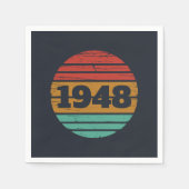 Gepersonaliseerde vintage 75ste verjaardag servet (Voorkant)