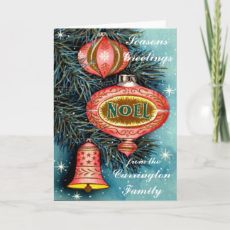 Gepersonaliseerde Vintage Kerst Kaart