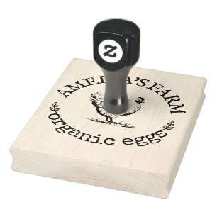 Gepersonaliseerde Vintage Kip Ei Verpakking Rubberstempel