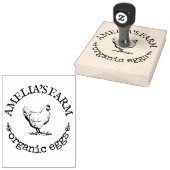 Gepersonaliseerde Vintage Kip Ei Verpakking Rubberstempel (Gestempeld)