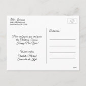 Gepersonaliseerde Vintage Santa Merry Christmas Feestdagenkaart (Achterkant)