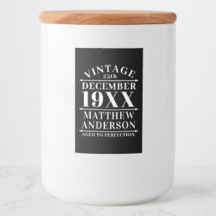 Gepersonaliseerde Vintage tot perfecte Voedselcontainer Etiket