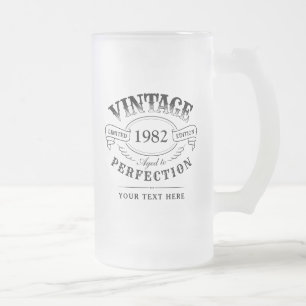 Gepersonaliseerde Vintage verouderd tot perfecte g Matglas Bierpul