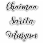 Gepersonaliseerde Vinyl Decal Labels, Aangepaste N Sticker (Voorkant)