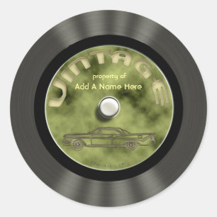 Gepersonaliseerde  Vinyl Record Stickers