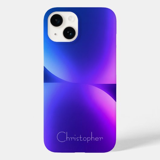 Gepersonaliseerde violette radiale textuur iphone Case-Mate iPhone case (Achterkant)