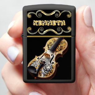Gepersonaliseerde viool met Fierce Tiger Design