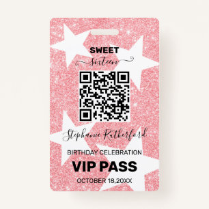 Gepersonaliseerde VIP PASS party Badge