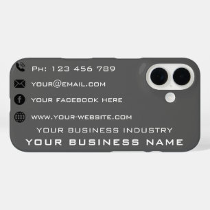Gepersonaliseerde Visitekaartje iPhone Case Sjablo