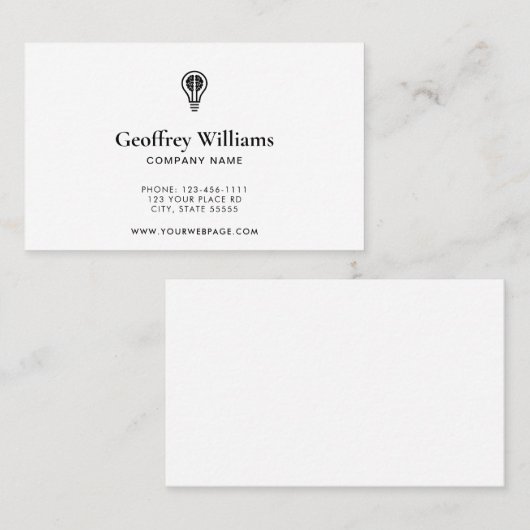 GEPERSONALISEERDE VISITEKAARTJE MINIMALISTISCHE ST (Voorkant / Achterkant)