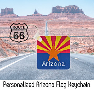 Gepersonaliseerde vlag van Arizona Sleutelhanger