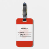 Gepersonaliseerde vlag van Canada Bagagelabel (Achterkant verticaal)