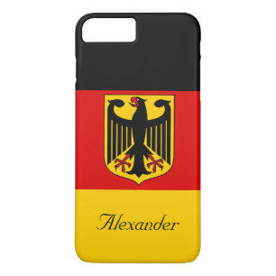 Gepersonaliseerde vlag van Duitsland met wapenschi iPhone 8 Plus / 7 Plus Hoesje