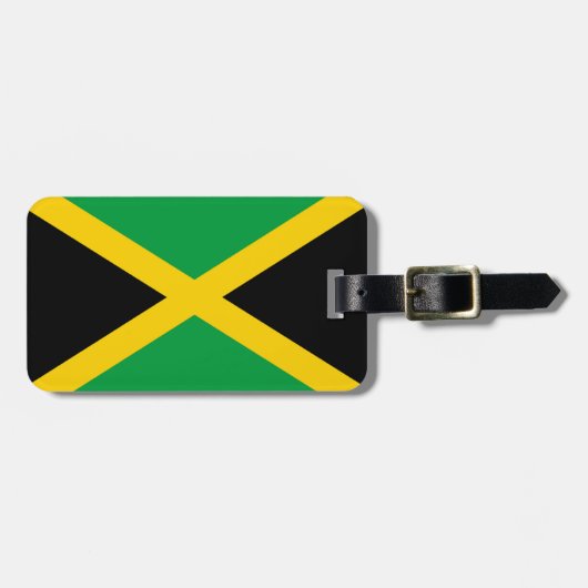 Gepersonaliseerde vlag van Jamaica Bagagelabel (Voorkant horizontaal)