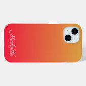 Gepersonaliseerde vlam rood en geel ombre Case-Mate iPhone case (Achterkant (horizontaal))