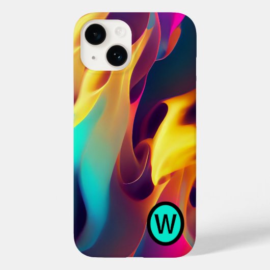 Gepersonaliseerde Vlammen met meerdere kleuren Case-Mate iPhone Case (Achterkant)