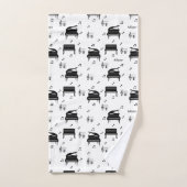 Gepersonaliseerde vleugelpiano en Muzieknoten Patr Bad Handdoek (Handdoek)