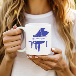 Gepersonaliseerde vleugelpiano koffiemok