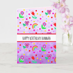 Gepersonaliseerde vlinder: Happy Birthday Kaart