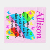 GEPERSONALISEERDE VLINDER HEBREEËN 11 DEKEN (Voorkant (Horizontaal))