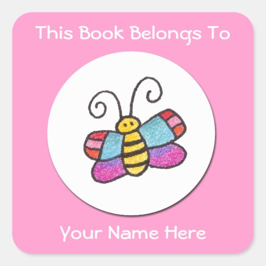 Gepersonaliseerde vlinder Sticker (Voorkant)