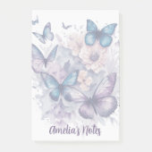 Gepersonaliseerde vlinders Paarse naam meisje Post-it® Notes (Voorkant)
