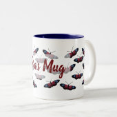 Gepersonaliseerde Vlinders Vlucht Two-Tone Mok (Voorkant rechts)
