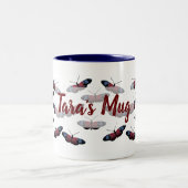 Gepersonaliseerde Vlinders Vlucht Two-Tone Mok (Center)