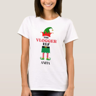 Gepersonaliseerde Vlogger Elf T-shirt
