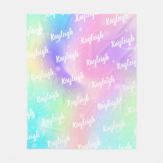 Gepersonaliseerde vlootsmeisjes kleurig fleece deken